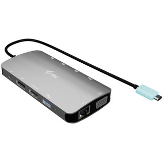 i-tec USB-C Metal Nano 3x Display (DP, HDMI and VGA) Docking Station + Power Delivery 100 W