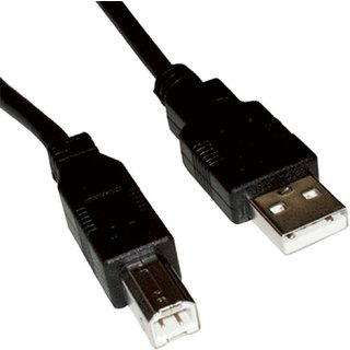 Cablenet 2m USB 2.0 Type A Male - USB 2.0 Type B Male Black PVC Cable