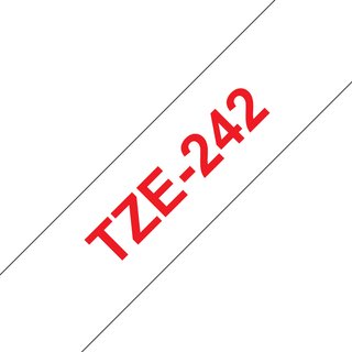 Brother TZE-242 DirectLabel red on white Laminat 18mm x 8m for Brother