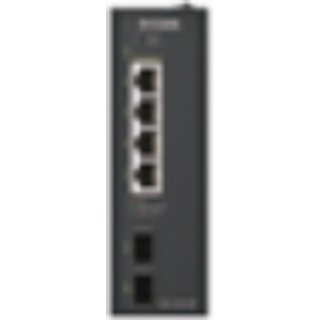 D-Link 6-Port Gigabit Industrial PoE+ Smart Managed Switch with 2 x SFP Ports