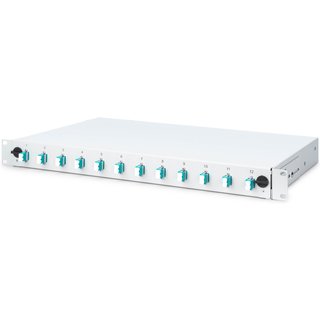 Digitus Fiber optic splice box. 1U. equipped. 12x LC DX. OM3