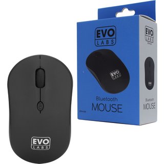 Evo Labs BTM-001. Movement detection technology: Optical Device interface: Bluetooth Movement resolution: 800 DPI Buttons quantity: 4 Scroll type: Wheel. Product colour: Black