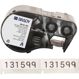 Brady M4-61-483 printer label Black. White Self-adhesive printer label