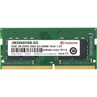 Transcend DDR4-2666 SO-DIMM 8GB JetRam