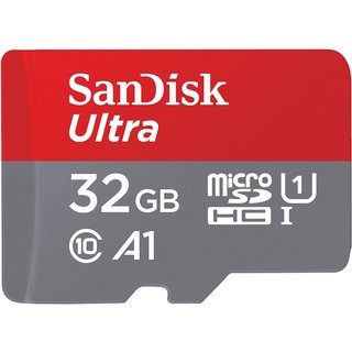 Sandisk Ultra. Capacity: 32 GB Flash card type: MicroSDHC Flash memory class: Class 10 Read speed: 120 MB/s UHS Speed Class: Class 1 (U1). Product colour: Grey Red