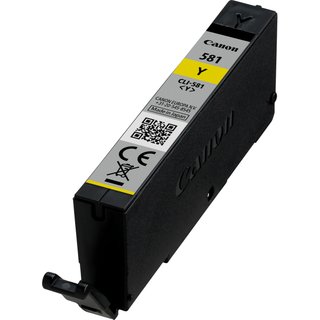 Canon CLI-581Y Yellow Ink Cartridge. Colour ink type: Pigment-based ink Colour ink page yield: 99 pages Colour ink volume: 5.6 ml Printing colours: Yellow
