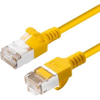 Microconnect V-FTP6A01Y-SLIM networking cable Yellow 1 m Cat6a U/FTP (