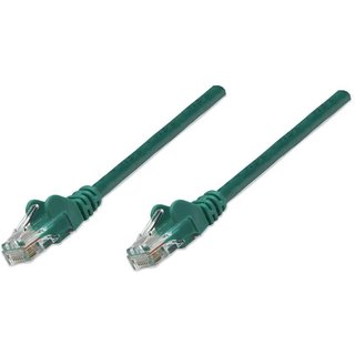 Intellinet Network Cable, Cat5e, UTP, RJ45 Male / RJ45 Male, 1.0 m (3 ft.), Green