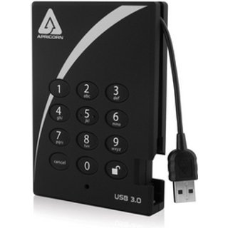 APRICORN Aegis Padlock Fortress 1TB USB 3.0 Portable FIPS 140-2 Encrypted External Hard Drive With PIN Access