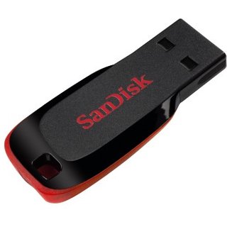 Sandisk Cruzer Blade. Capacity: 64 GB Device interface: USB Type-A USB version: 2.0. Form factor: Capless. Weight: 2.5 g. Product colour: Black Red
