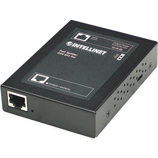 Intellinet Power over Ethernet (PoE+) Splitter IEEE802.3at 5 7.5 9 or 12 V DC output voltage IEEE 802.3 IEEE 802.3af IEEE 802.3at IEEE 802.3u 10Base-T 100Base-TX Cat5 Black Metal Female