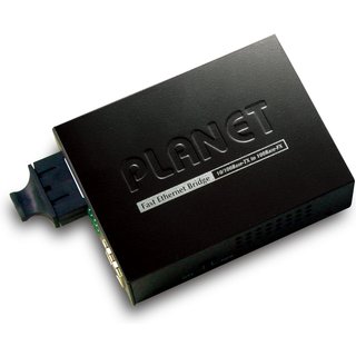 PLANET FT802UK network media converter 200 Mbit/s 1310 nm Multi-mode, Single-mode Black