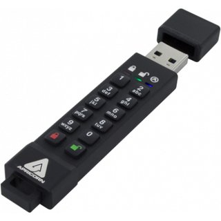 Apricorn 64GB Aegis Secure Key 3z USB 3.1 Flash Drive - 64 GB - USB 3.1 - 77 MB/s Read Speed - 72 MB/s Write Speed - 256-bit AES - TAA Compliant