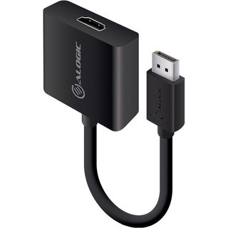ALOGIC 20cm ACTIVE DisplayPort 1.2 to HDMI Adapter-Male to Female -Supports 4K@60Hz