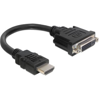DeLOCK 0.2m HDMI-DVI M/F HDMI Type A (Standard) DVI-D Black