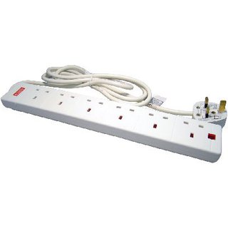 Cables Direct RB-02M06SPD power extension 2 m 6 AC outlet(s) Indoor White