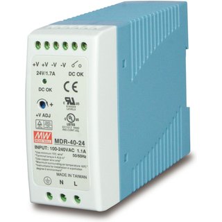 Planet PWR-40-24 40W 24V DC Single Output Industrial DIN Rail Power Supply (-20 ~ 70 degrees C)