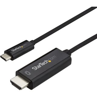 StarTech.com 3ft (1m) USB C to HDMI Cable - 4K 60Hz USB Type C to HDMI 2.0 Video Adapter Cable - Thunderbolt Compatible - Laptop to HDMI Monitor/Display - DP 1.2 Alt Mode HBR2 - Black