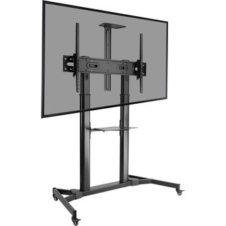 ProperAV Mobile TV Trolley Stand on Wheels for 60"-100" Max