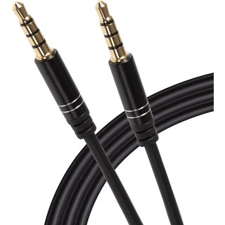 Maplin 3.5mm Aux Stereo 4 Pole TRRS Jack Plug to 3.5mm 4 Pole TRRS Jac