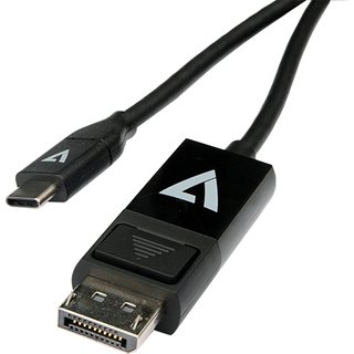 V7 V7UCDP-2M cable gender changer USB Type-C 3.2 Gen 1 DisplayPort Black