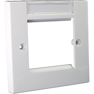 Cablenet Flush Faceplate 86mm x 86mm with Labelling Window Single Gang