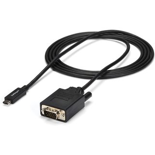 StarTech.com 6.6ft (2m) USB C to VGA Cable - 1920x1200/1080p USB Type C to VGA Video Active Adapter Cable - Thunderbolt Compatible - Laptop to VGA Monitor/Projector - DP Alt Mode HBR2