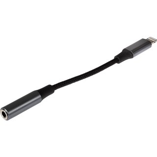 Maplin Lightning Connector to 3.5mm Female Jack Headphone Adapter 5cm