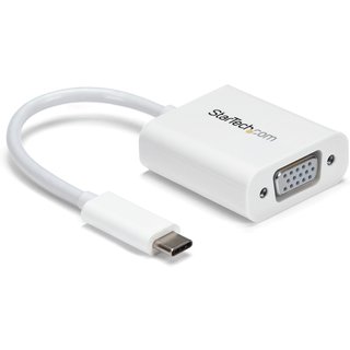 StarTech.com USB-C to VGA Adapter - White