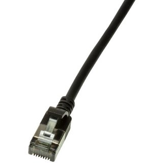LogiLink Slim U/FTP networking cable Black 0.3 m Cat6a U/FTP (STP)