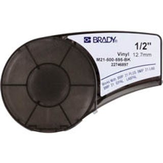 BRADY M21-500-595-BK Label Tape Cartridge,Permanent Printer