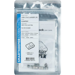 Smartkeeper CL04P1GY port blocker USB Type-C Grey Plastic 10 pc(s)