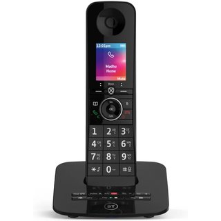 British Telecom D93RWS00 DECT telephone Caller ID Black