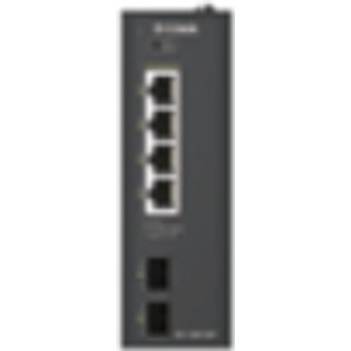 D-Link 6-Port Gigabit Industrial PoE+ Unmanaged Switch with 2 x SFP Ports