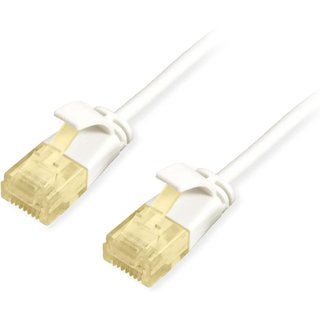 Equip Cat.6A U/UTP Slim Patch Cable. 1.0m. White
