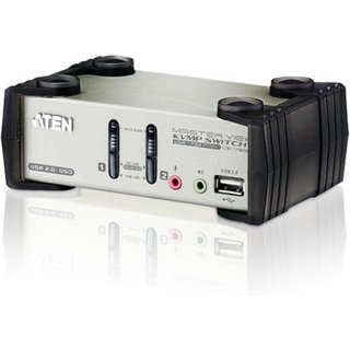 ATEN CS1732B-AT-E KVM switch Black. Metallic