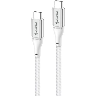 ALOGIC Super Ultra USB 2.0 USB-C to USB-C Cable - 5A/480Mbps - Silver - 30cm
