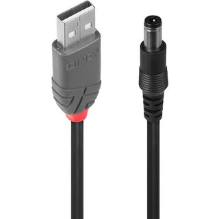 Lindy USB 2.0 Type A to 5.5mm DC Cable. 1.5m