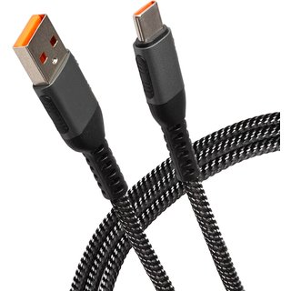 Maplin USB-C to USB-A 60W Braided Cable - Grey
