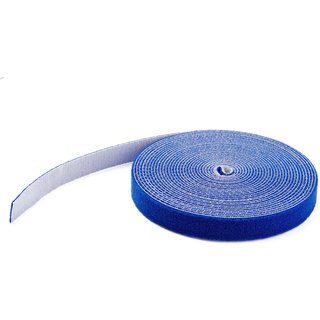 StarTech.com 25ft (7.6m) Hook and Loop Roll, Blue, Cut-to-Size Reusable Cable Ties, Bulk Industrial Wire Fastener Tape, Adjustable Fabric Wraps, Reusable Self Gripping Cable Management Straps