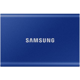 Samsung Portable SSD T7. SSD capacity: 1 TB. USB connector: USB Type-C USB version: 3.2 Gen 2 (3.1 Gen 2). Read speed: 1050 MB/s Write speed: 1000 MB/s. Password protection. Product colour: Blue