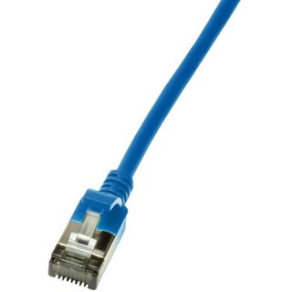 LogiLink Slim U/FTP networking cable Blue 2 m Cat6a U/FTP (STP)