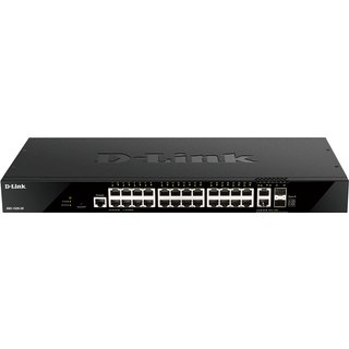 D-Link 24 x 10/100/1000BASE-T Ports 2 x 10GBase-T Ports and 2 x 10G SFP+ Ports Smart Managed Switch Managed L3 10G Ethernet (100/1000/10000) Rack mounting 1U