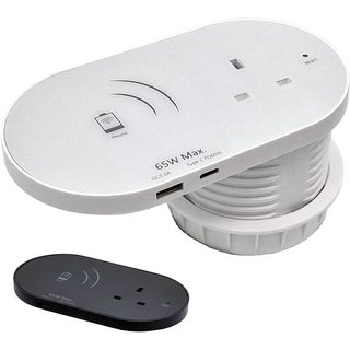 POWERDATA COMBO BLACK 80MM - USB A QC & C 65W PD USB - WIRELESS