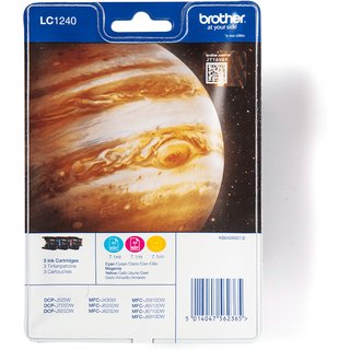 Brother Ink Cartridge Pack: Cyan / Magenta / Yellow. Colour ink type: Pigment-based ink Cartridge capacity: Standard Yield Supply type: Multi pack Colour ink page yield: 600 pages Printing colours: Cyan Magenta Yellow