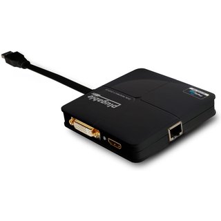 Plugable Technologies USB 3.0 Universal Mini Laptop Docking Station for Windows and Mac (Dual Video HDMI and DVI/VGA, Gigabit Ethernet)