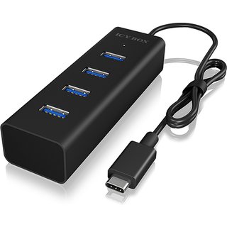 ICY BOX IB-HUB1409-C3 USB 3.2 Gen 1 (3.1 Gen 1) Type-C 5000 Mbit/s Bla