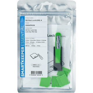 Smartkeeper SD04PKGN port blocker SD card Green Plastic 1 pc(s)