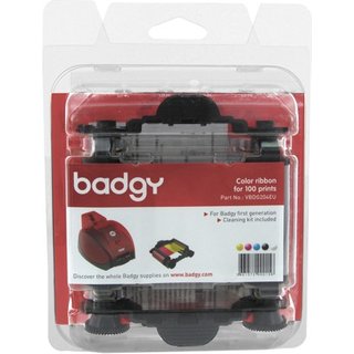 Evolis Ribbon & Cleaning Kit badgy 100p printer ribbon 100 pages B