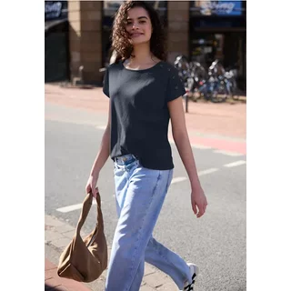 Dropped Shoulder Shirt mit Knopfdetail